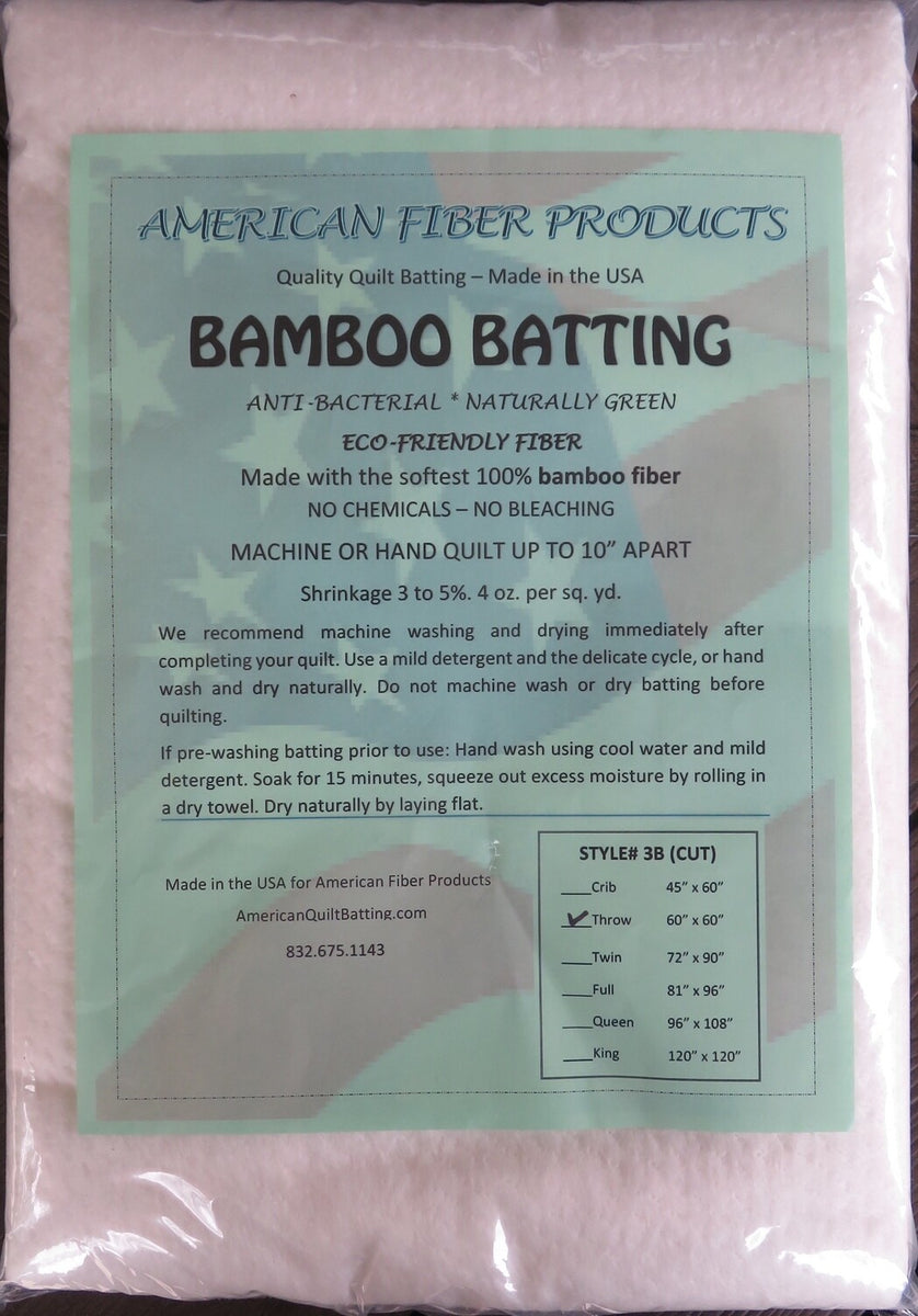 Bamboo/Cotton 50/50 Blend Batting - Queen Size