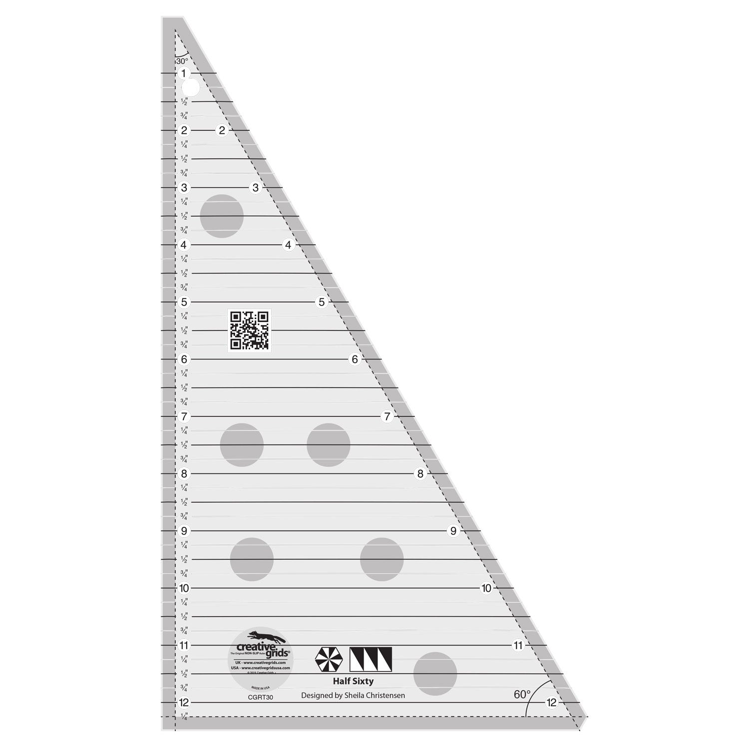 Creative Grids Quilt Ruler 6-1/2in x 12-1/2in # CGR612