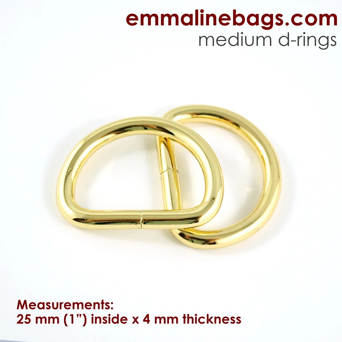 Uxcell 5 Pcs D Ring Buckle 0.63 Inch Metal Semi-Circular D-Rings Gold Tone  for Hardware Bags Belts Craft DIY Accessories | Harfington