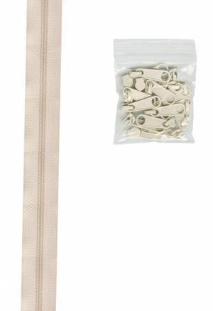 Emmaline Zippers by the Yard - White Tape SIZE 5 – Threaded Lines